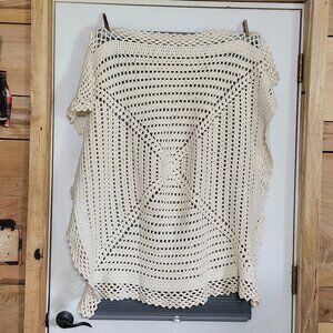 vintage crochet baby blanket 45" x 45"
